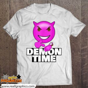 on demon time meme emote funny trending slang street shirt 624 Tl0NG