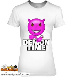 on demon time meme emote funny trending slang street shirt 625 zvdnc