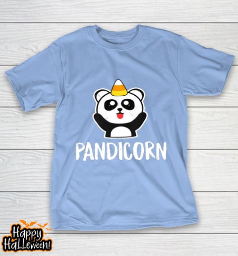 Pandicorn Funny Halloween T Shirt Panda Unicorn Candy Corn Shirt