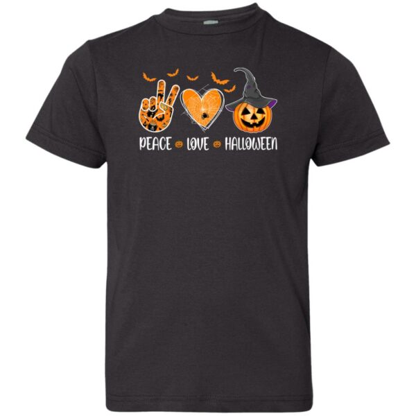 peace love halloween funny halloween costume cool pumpkin t shirt 2 ah57d