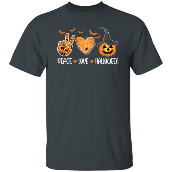 peace love halloween funny halloween costume cool pumpkin t shirt 3 hungi