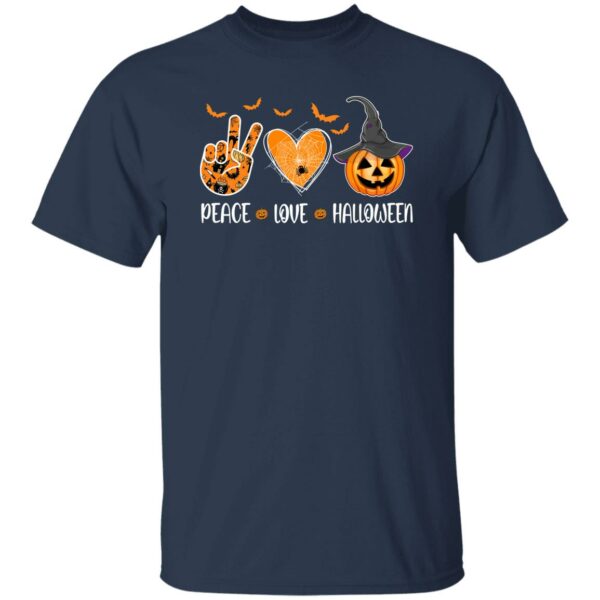 peace love halloween funny halloween costume cool pumpkin t shirt 4 ox8ph