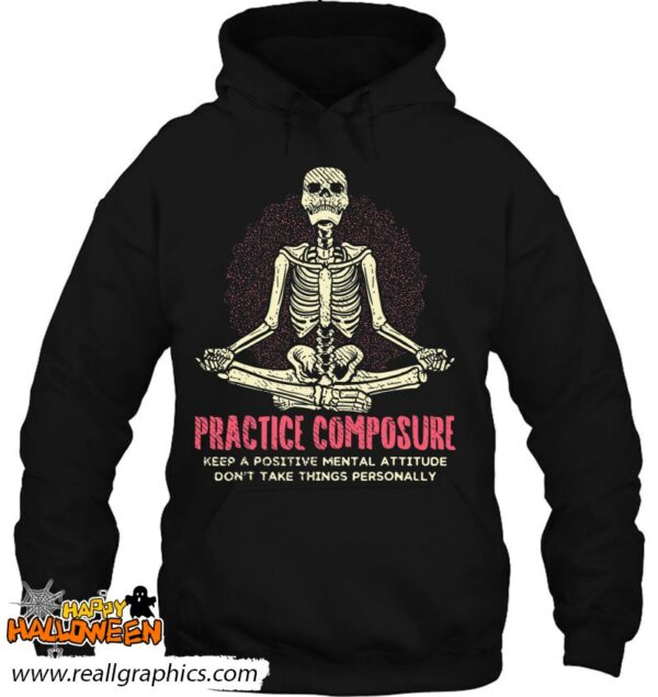 practice composure skeleton yoga funny yoga shirt 1086 zzdfz