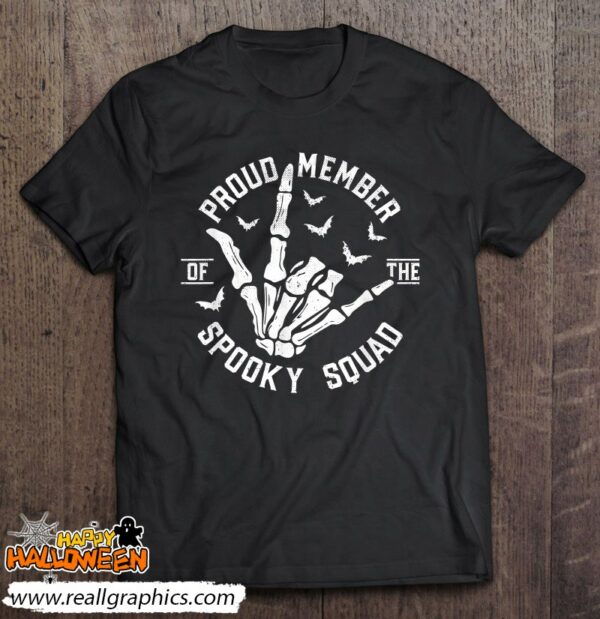 proud member of the spooky squad love sign skeleton hand shirt 916 kr7ad