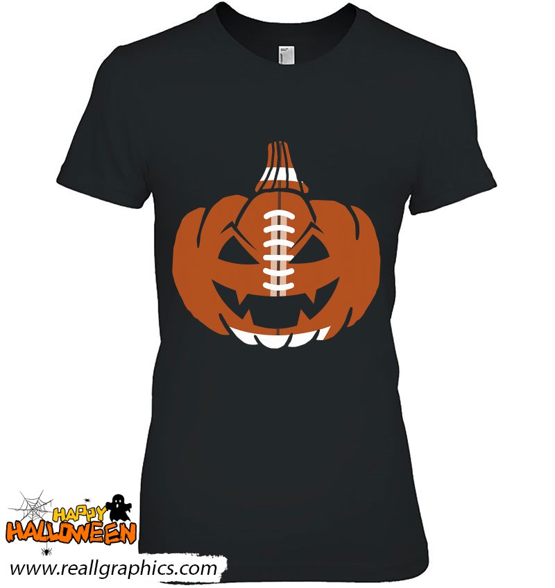 Pumpkin Face Football Costume Easy Sports Halloween Shirt