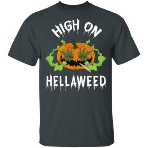 pumpkin weed high on hellaweed halloween t shirt 2 1qgc7