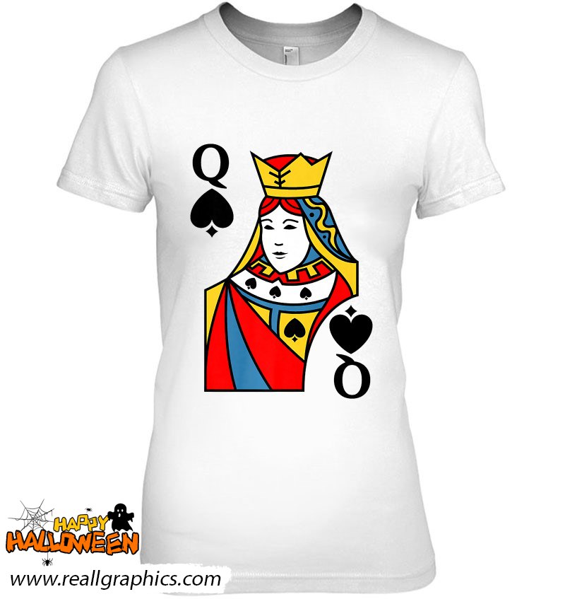 Queen Of Spades Playing Card Costume Halloween Deck Cards Shirt