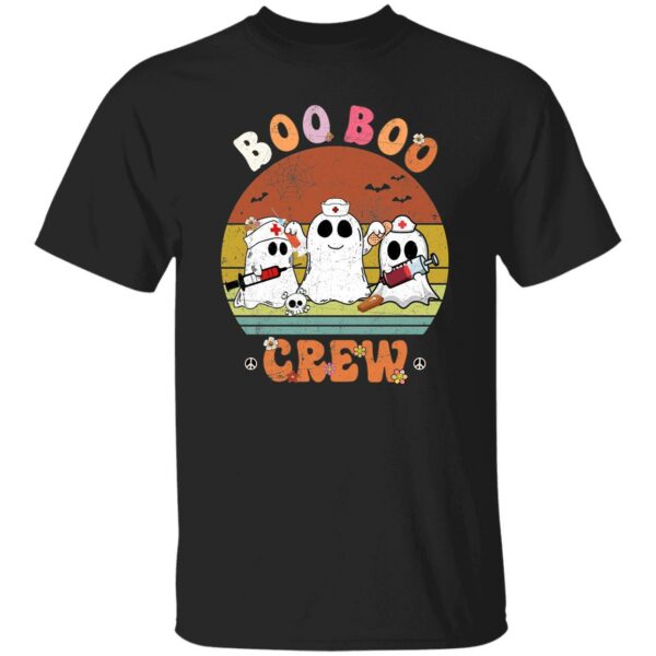 retro boo boo crew nurse ghost funny halloween costume matching t shirt 1 2jt24