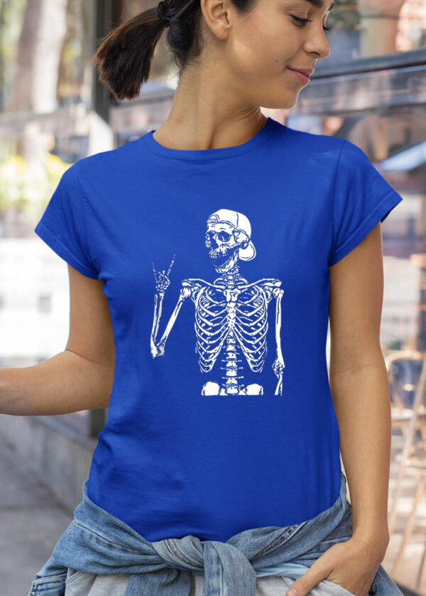rocker skeleton hand rock on halloween shirt 201 ofuunn
