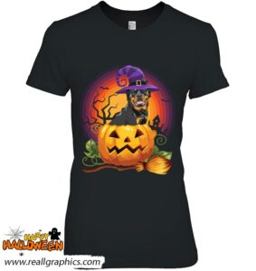 rottweiler witch pumpkin halloween dog lover costume shirt 761 xhrfk