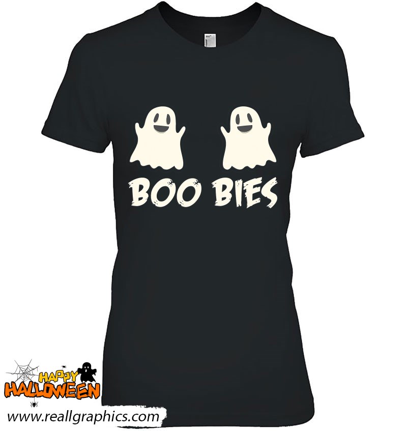 Say Boo Ghost Boo-Bies Spooky Halloween Shirt