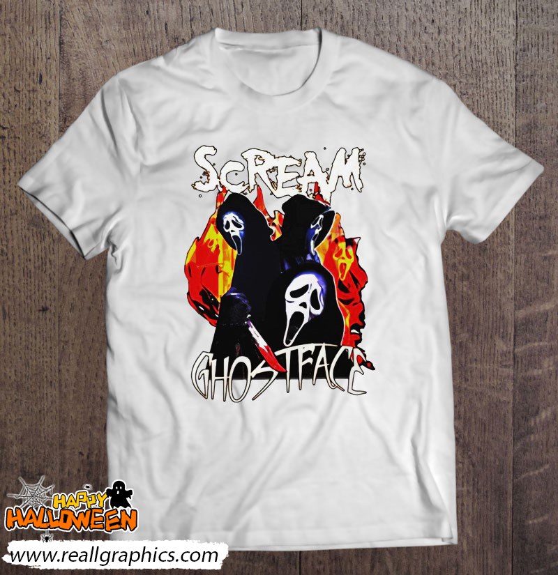 Scream Ghostface Scary Halloween Horror Movie Characters Shirt