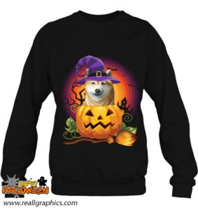 shiba inu witch pumpkin halloween dog lover costume shirt 783 kafrz