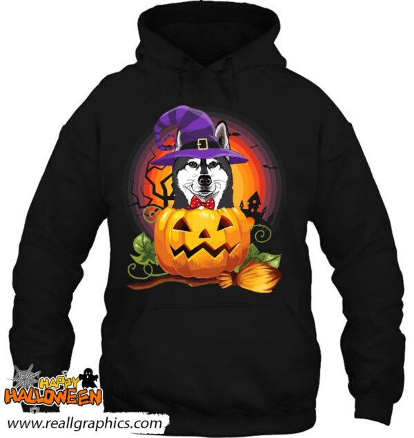 siberian husky witch pumpkin halloween dog lover costume shirt 786 dposz
