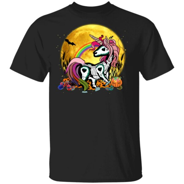 skeleton unicorn rainbow halloween graphic t shirt 1 5xfoj