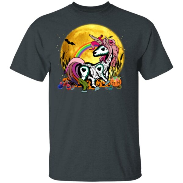 skeleton unicorn rainbow halloween graphic t shirt 2 ztzio