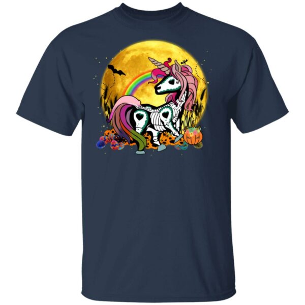 skeleton unicorn rainbow halloween graphic t shirt 3 whoi5