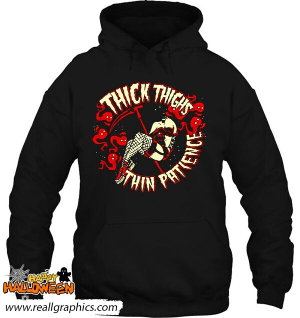skull thick thighs thin patience shirt 157 ofusr