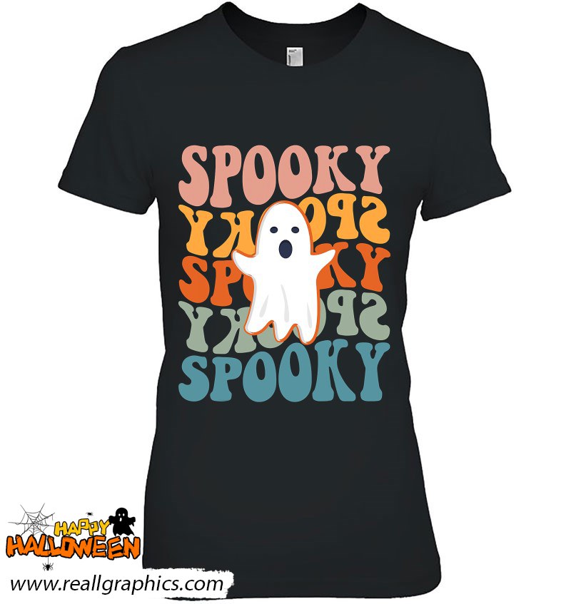 Spooky Boo Halloween Costume Retro Daisy Colorful Scary Shirt