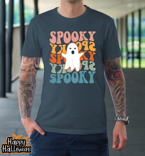 spooky boo halloween costume retro daisy colorful scary t shirt 498 znky84