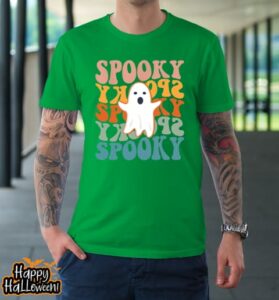 spooky boo halloween costume retro daisy colorful scary t shirt 645 mcqnb7