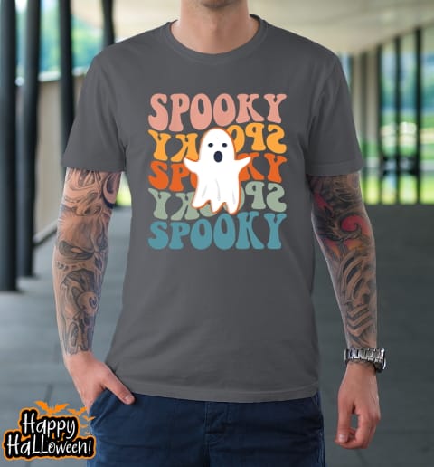 spooky boo halloween costume retro daisy colorful scary t shirt 791 m8uonn