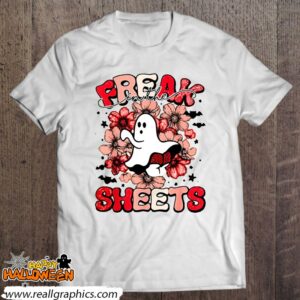spooky freak in the sheets halloween floral ghost shirt 287 cqVp9