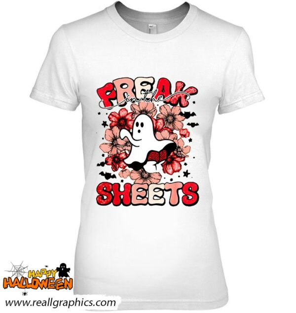 spooky freak in the sheets halloween floral ghost shirt 288 q5r4t
