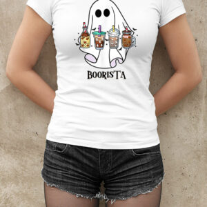 spooky ghost boorista boo coffee halloween spooky ghost coffee barista shirt 12 qsakh2