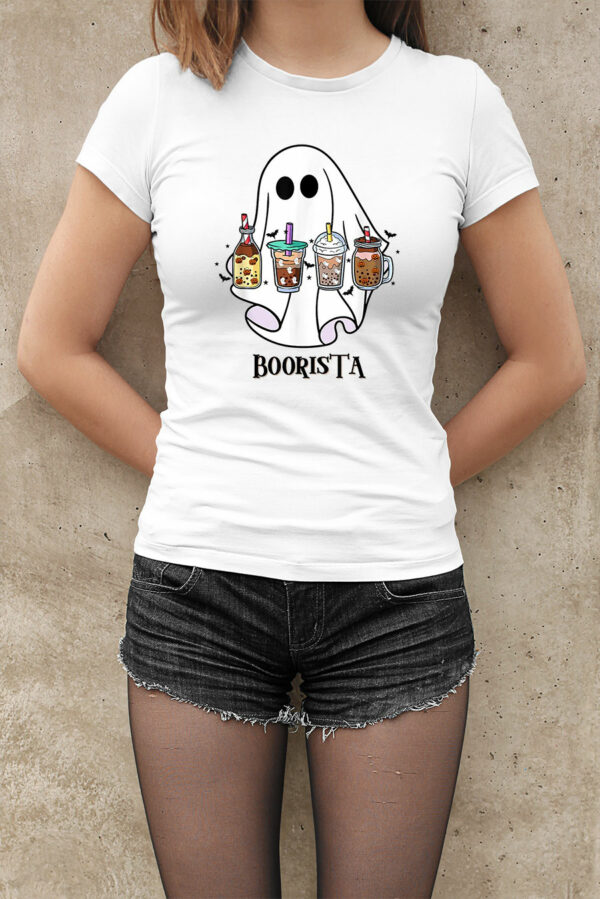 spooky ghost boorista boo coffee halloween spooky ghost coffee barista shirt 12 qsakh2
