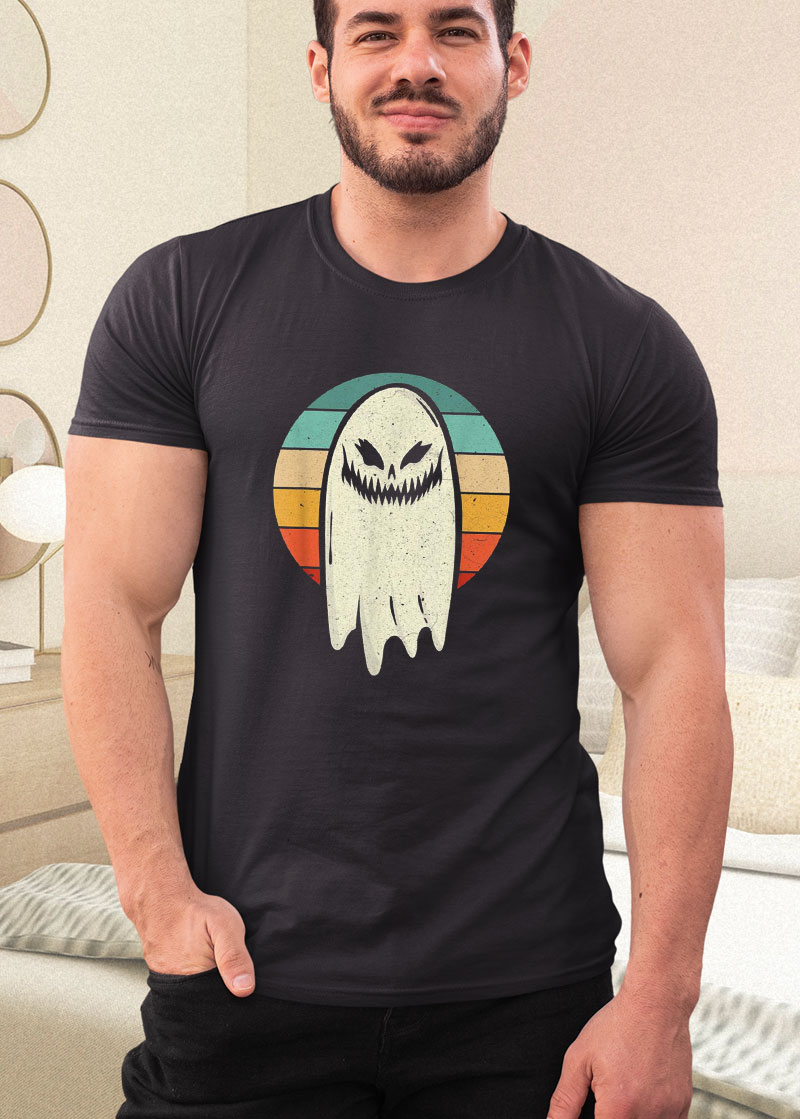 Spooky Ghost Retro Halloween Costume Shirt