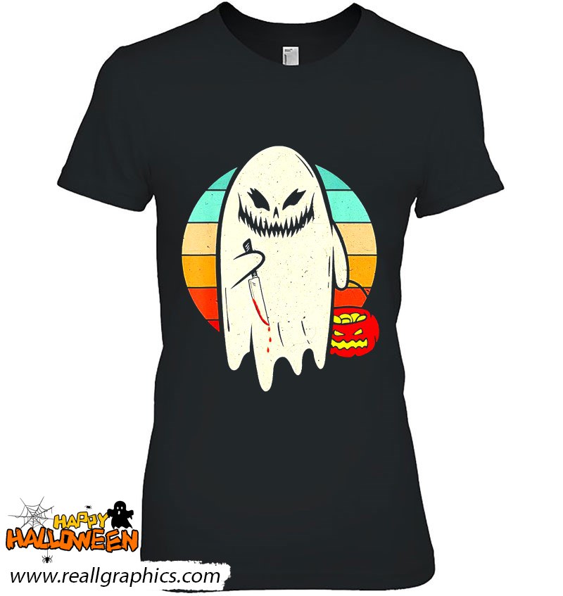 Spooky Ghost Retro Halloween Costume Spooky Ghost Shirt