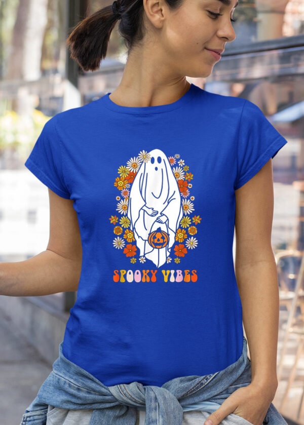 spooky vibes funny groovy hippie ghost halloween spooky ghost shirt 211 tz1zpn