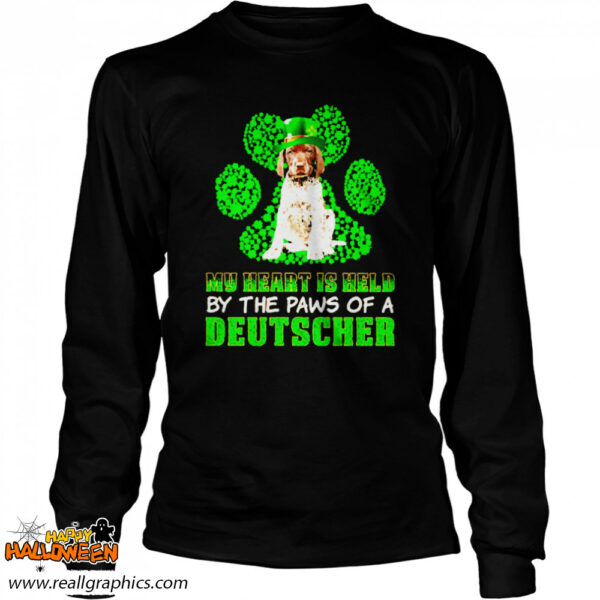 st patricks day my heart is held by the paws of a german shorthaired pointer shirt 1359 6agxn