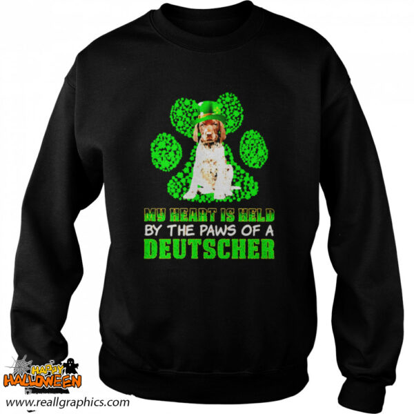 st patricks day my heart is held by the paws of a german shorthaired pointer shirt 1393 tss9z
