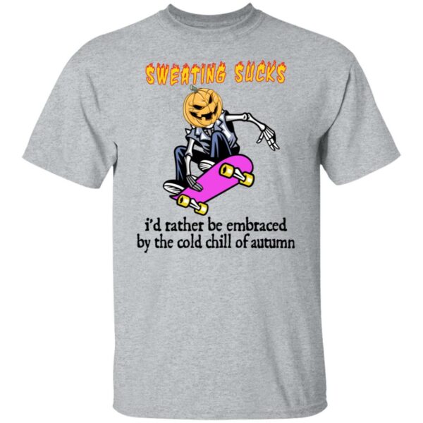 sweating sucks skeleton pumpkin head halloween funny t shirt 3 i32xm