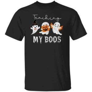 teaching my boos halloween teacher school halloween t shirt 1 5H8il