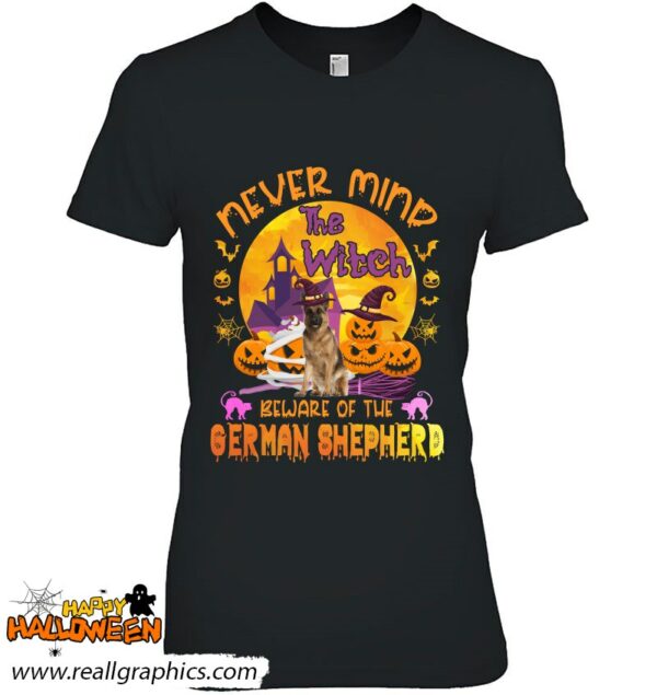 the witch beware of the german shepherd halloween shirt 308 6dpev