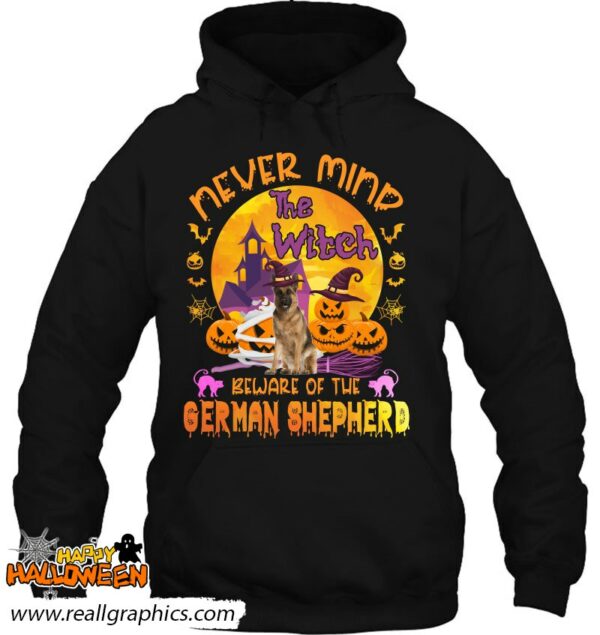 the witch beware of the german shepherd halloween shirt 309 6hjl4