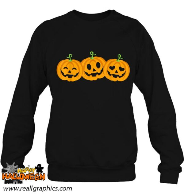 three halloween pumpkins jack o lantern faces shirt 927 yincr