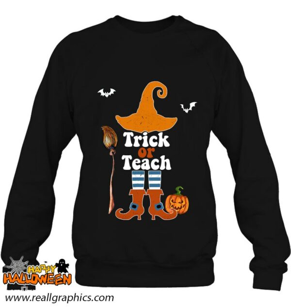 trick or teach funny halloween costume ideas for teachers shirt 803 ndzmh