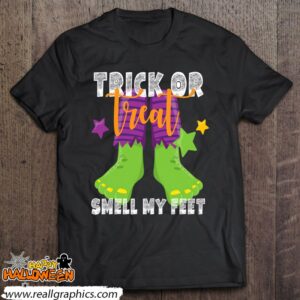 trick or treat smell my feet monster halloween shirt kids shirt 1092 iwkex