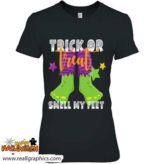 trick or treat smell my feet monster halloween shirt kids shirt 1093 zqhfq