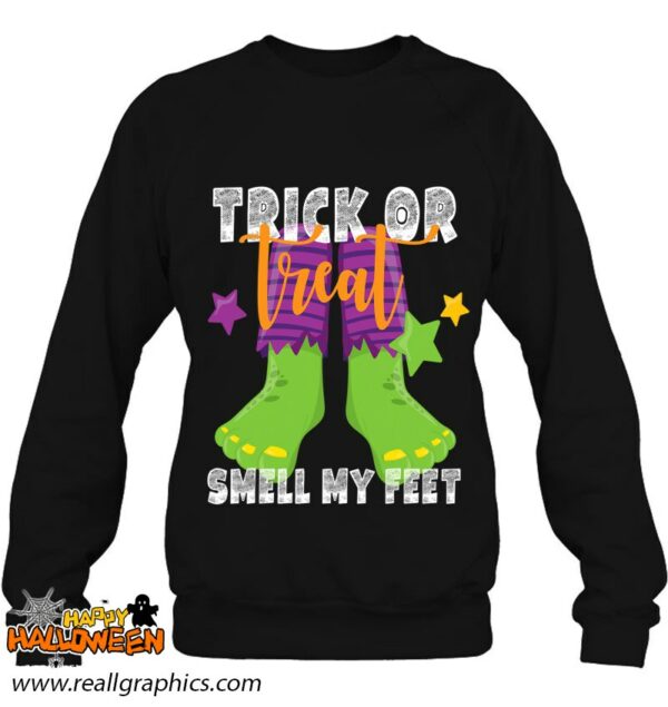 trick or treat smell my feet monster halloween shirt kids shirt 1095 lszsr