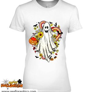 vintage floral ghost cute halloween boo funny groovy graphic shirt 256 5CACg