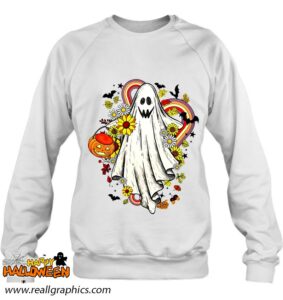 vintage floral ghost cute halloween boo funny groovy graphic shirt 258 bsa3d