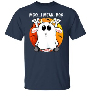 vintage ghost cow moo i mean boo funny halloween cow boo retro sunset t shirt 3 bs0l9