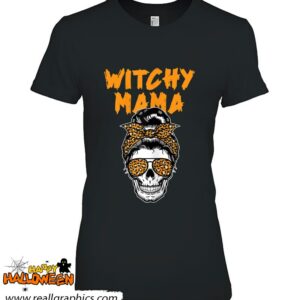 witchy mama lazy halloween costume funny messy bun skull shirt 549 CfqRg