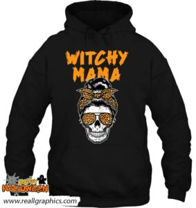 witchy mama lazy halloween costume funny messy bun skull shirt 550 p9svi