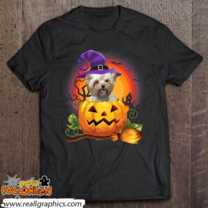 yorkie witch pumpkin halloween dog lover costume shirt 828 RLXjo